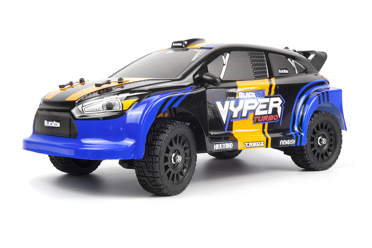 BLACKZON - Vyper RX Turbo 1/16 4WD 2S Brushless - Blue/Orange (540284) - Gratis frakt v:8773901