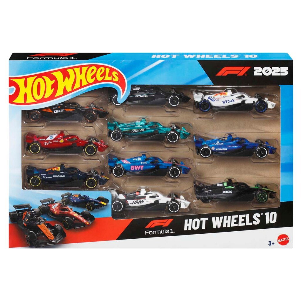 Hot Wheels - F-1 Racing 1:64 10-Pack (JMM24) v:2606188