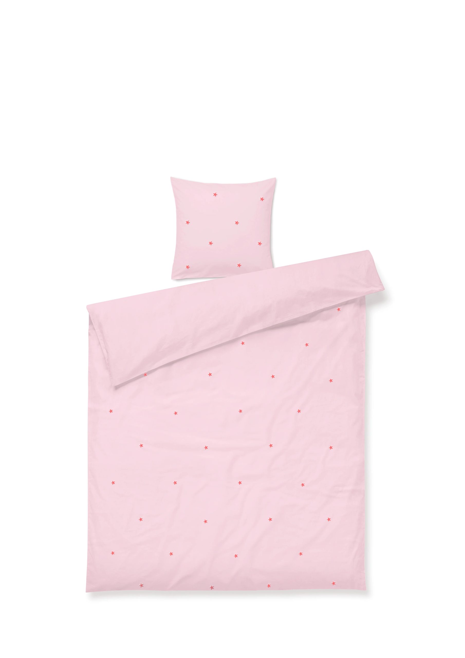 Juna - Daisy Sengetøy - Pink/Rød - 140x220 cm - Gratis frakt v:8479846