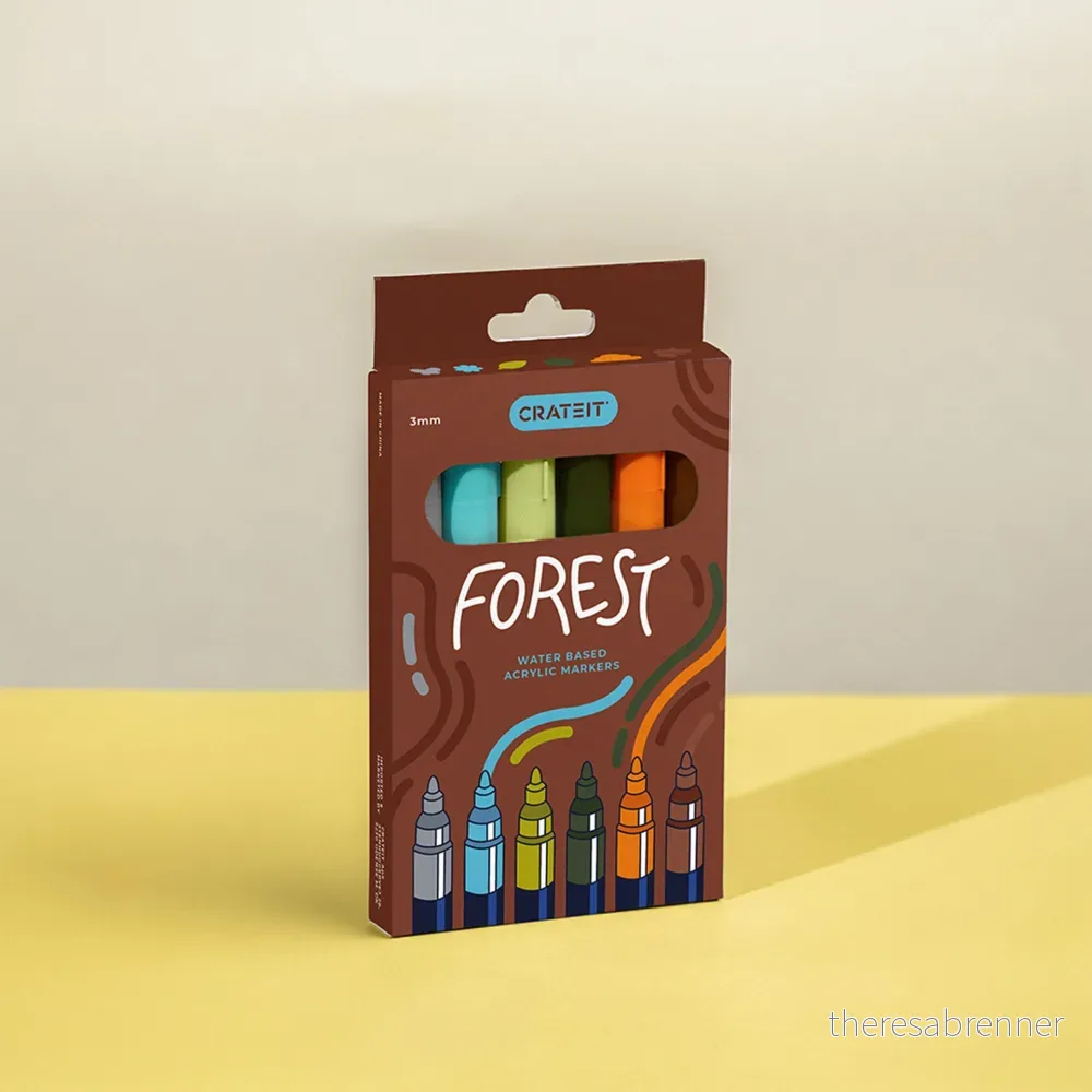 CrateIT – Forest Markers 3mm – 6 pcs. (CR-T1138) v:5600796 CrateIT – Forest Markers 3mm – 6 pcs. (CR-T1138) v:5600796