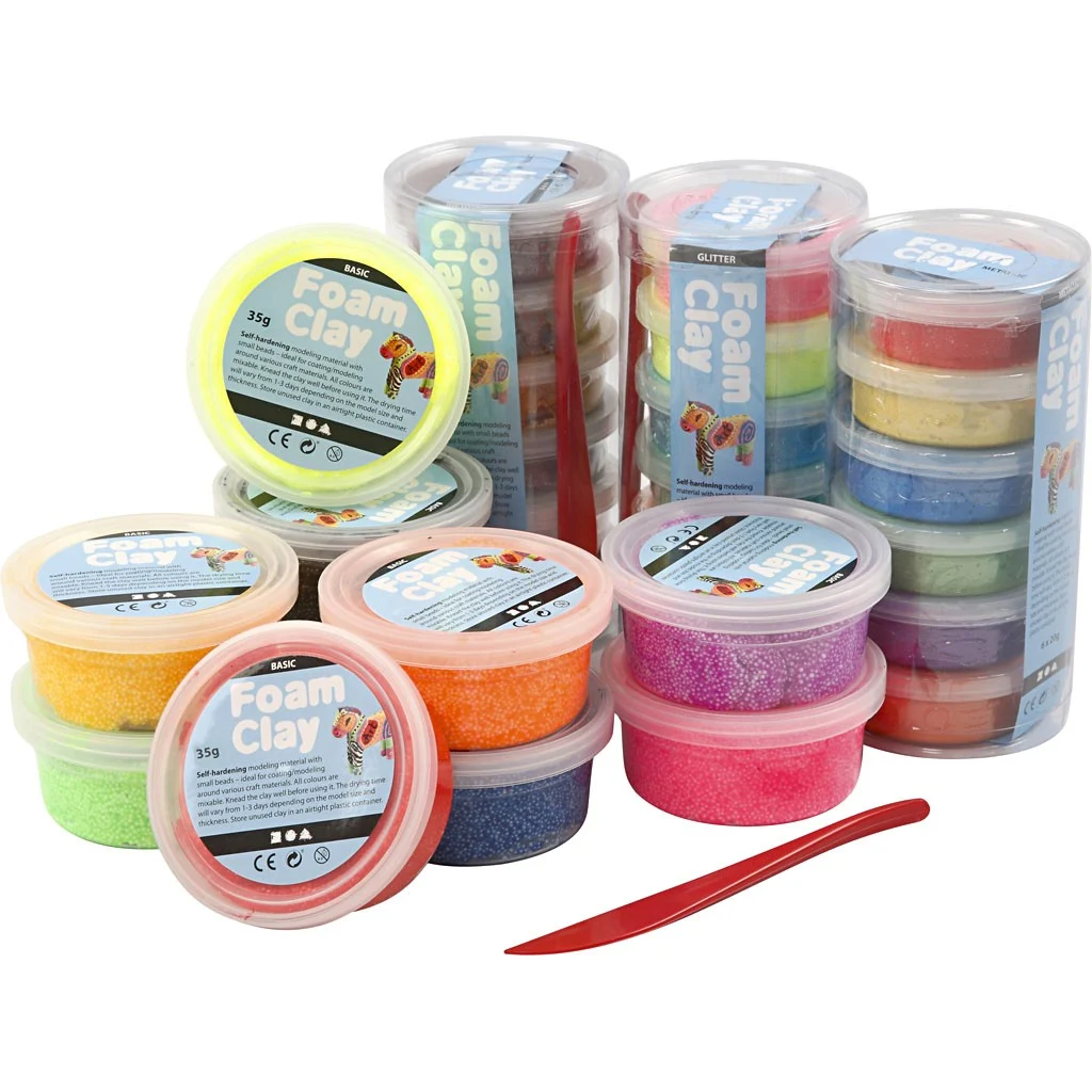 Foam Clay – Blandede farger – 28 beger v:6732597