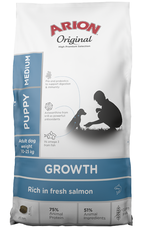 ARION - Original growth fish medium - 12 kg - Gratis frakt v:8127868