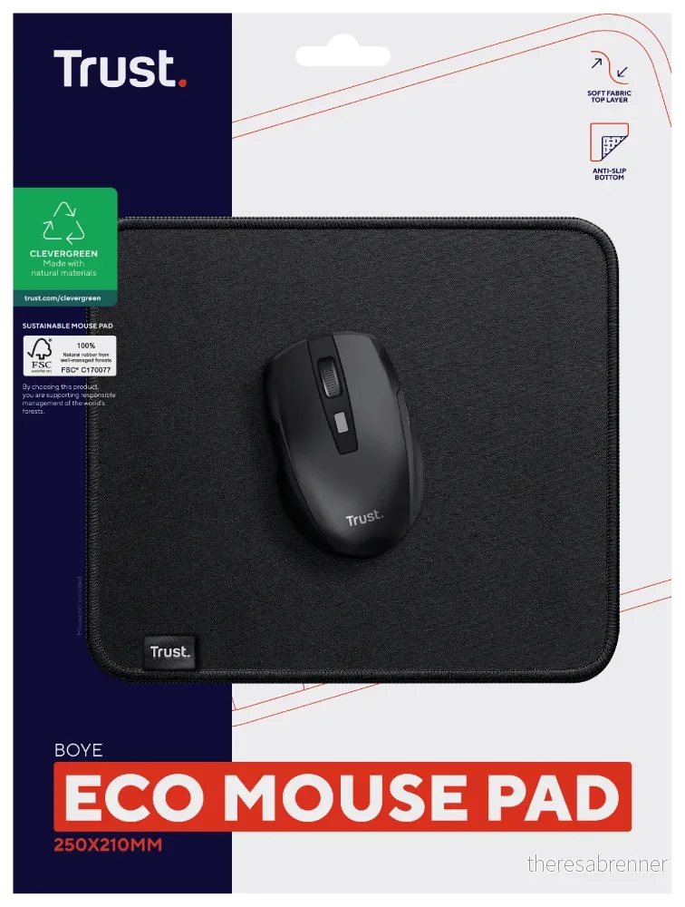 TRUST BOYE MOUSE PAD ECO BLACK v:5344417