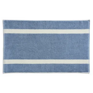 HAY – Stripete Badematte – W50 x L80 cm – Støvete Blå – Dusty Blue v:9685774