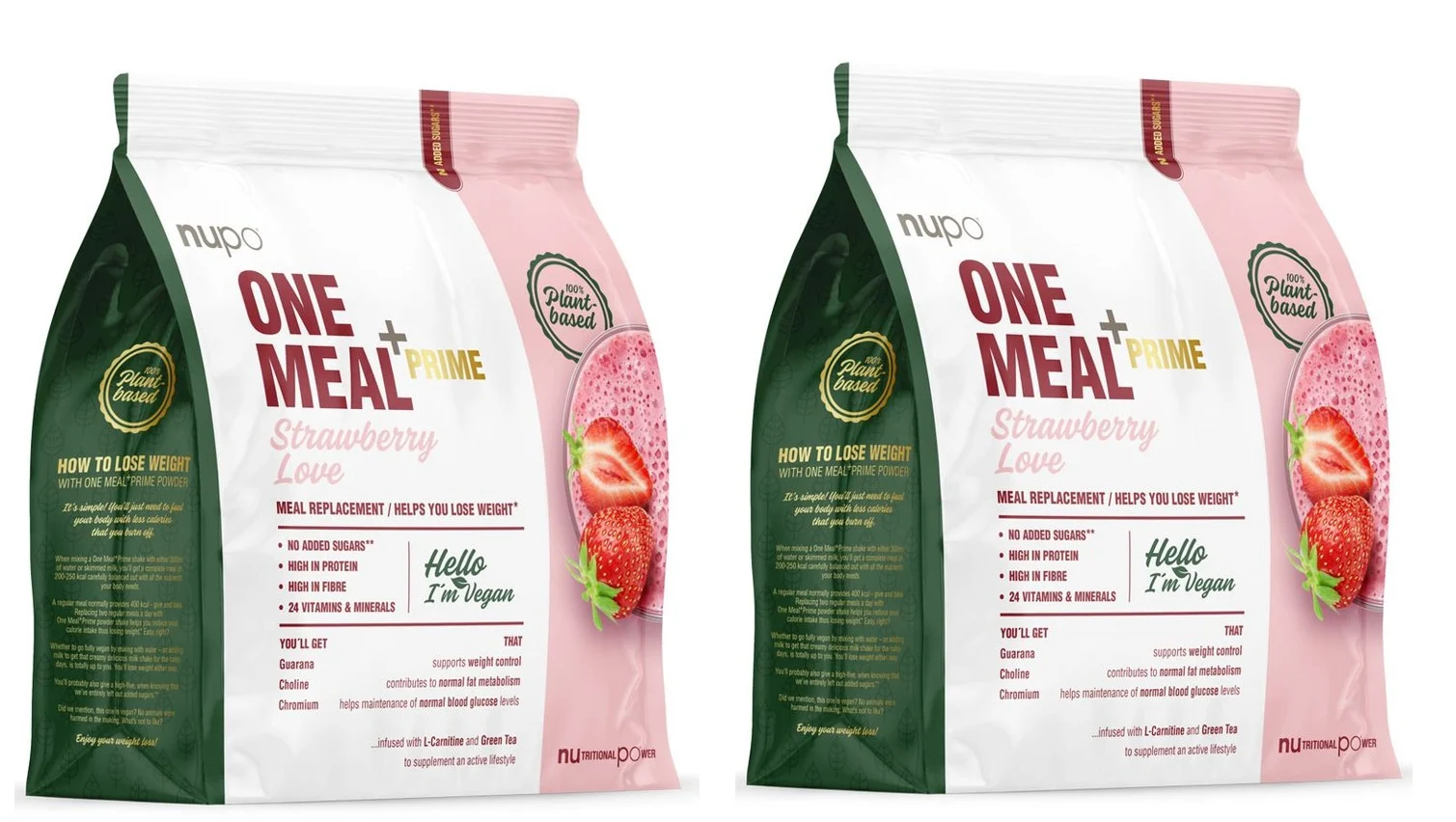 Nupo - 2 x One Meal +Prime Strawberry Love 360 g v:4518281