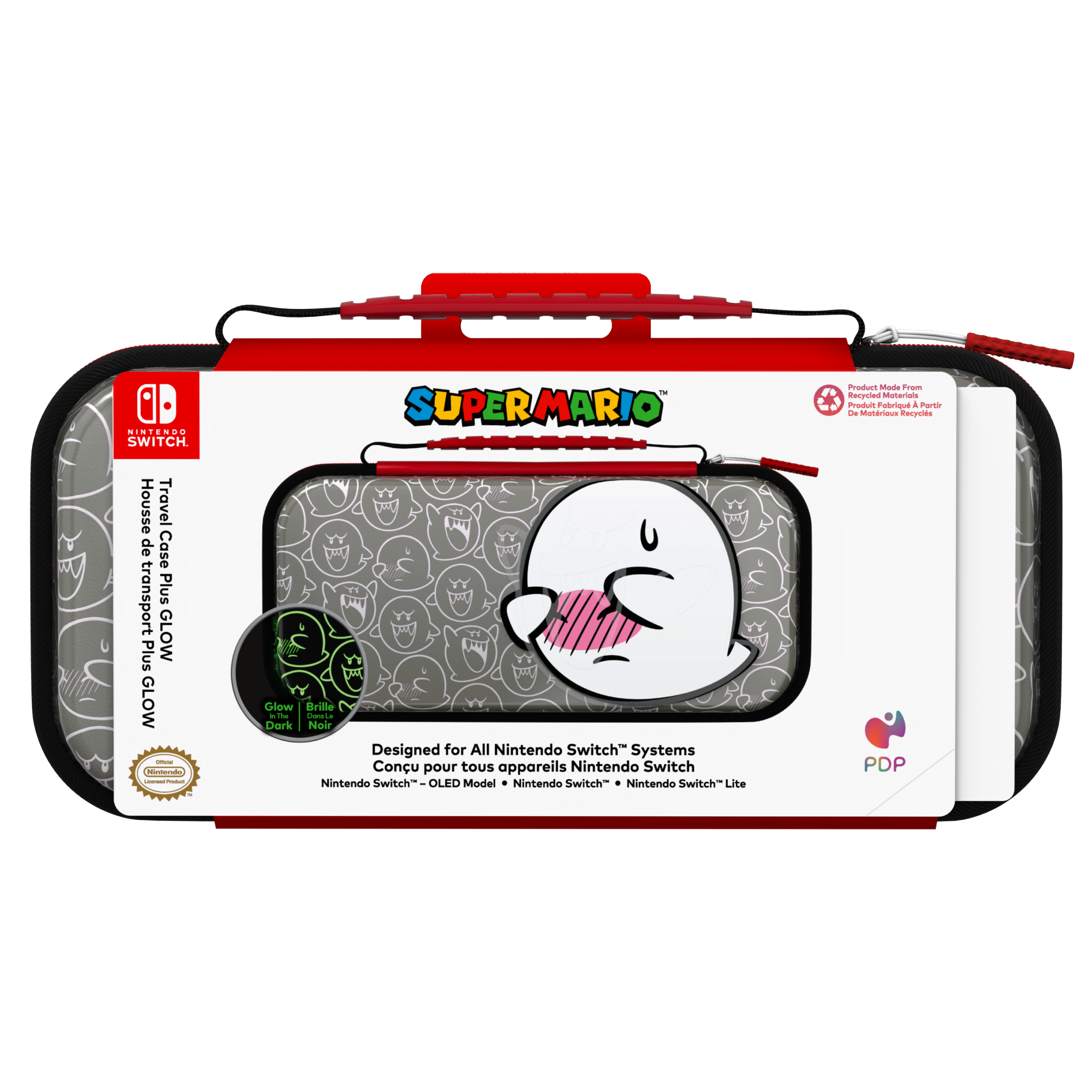 PDP Travel Case Plus GLOW - Boo Hoo - Nintendo Switch - Boo Hoo - Engelsk - Standard v:5933859