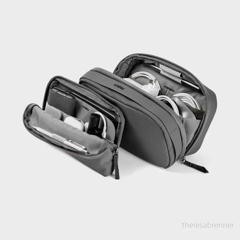 Orbitkey - 2-In-1 Tech Pouch - Graphite - Graphite - Gratis frakt v:4285685