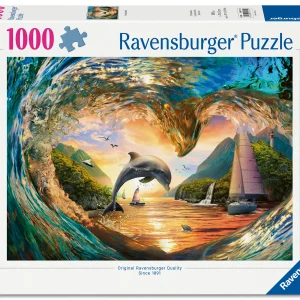 Ravensburger – Delfinens hjertehopp 1000p v:4411373 Ravensburger – Delfinens hjertehopp 1000p v:4411373