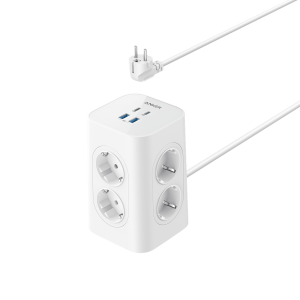 Anker – USB-stikkontaktlist (12-i-1, 20 W) – Hvit v:3597779