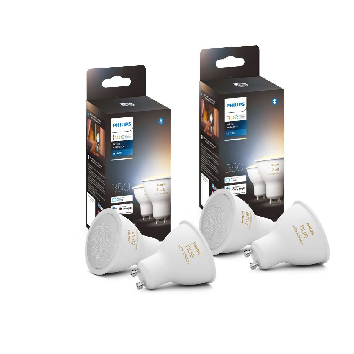 Philips Hue - 2xGU10 Dobbeltpakke - White Ambiance - Bundle - Gratis frakt v:7919745
