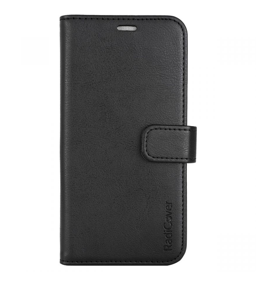 RadiCover - Radiation Protection Wallet Vegan Leather iPhone 14 PRO Flipcover Black - Black v:4378856