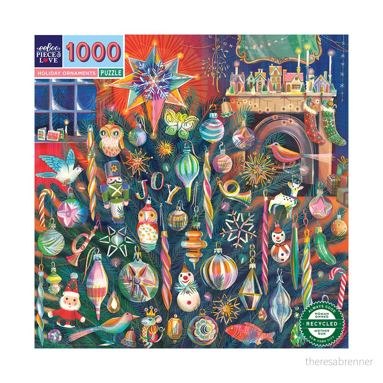 EEBOO - Puzzle 1000 pcs - Holiday Ornaments - (EPZTHYO) v:3302553