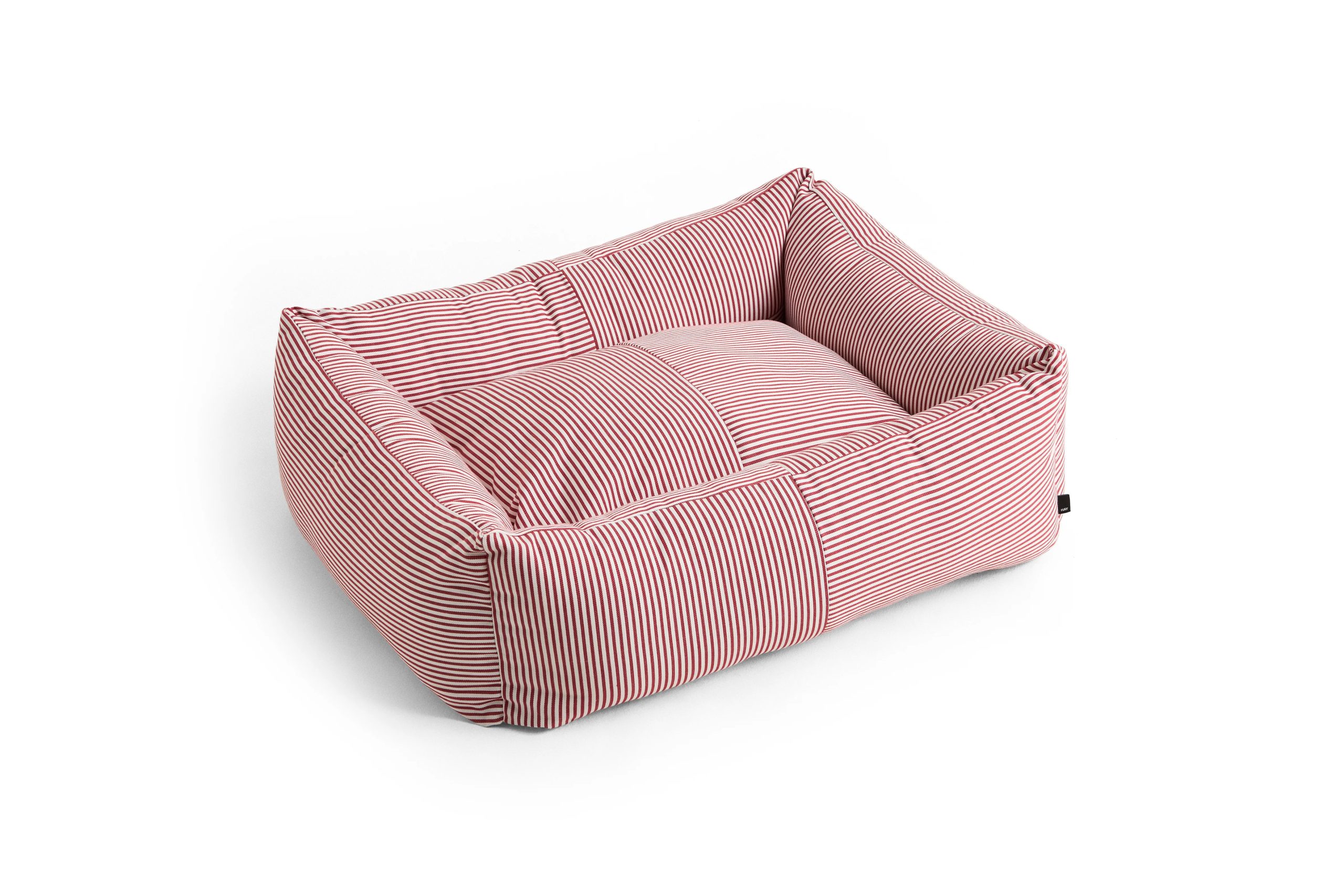 HAY - Hundekurv Zip Medium - H26 x B65 x L78 cm - Rød & Hvite Striper - Gratis frakt v:6541073