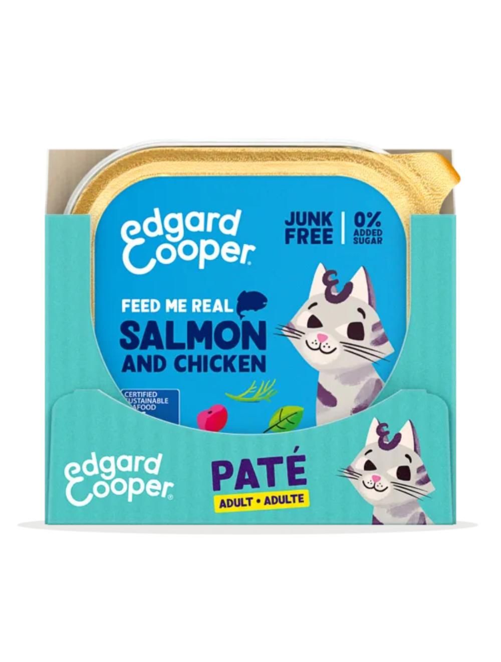 Edgard Cooper - 16x Cat Adult Vetfood Paté Salmon/Chicken - 85g - v:4113926