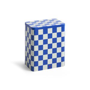 HAY – Tin Container Stor H20 cm – Blå & Offwhite v:4449876 HAY – Tin Container Stor H20 cm – Blå & Offwhite v:4449876