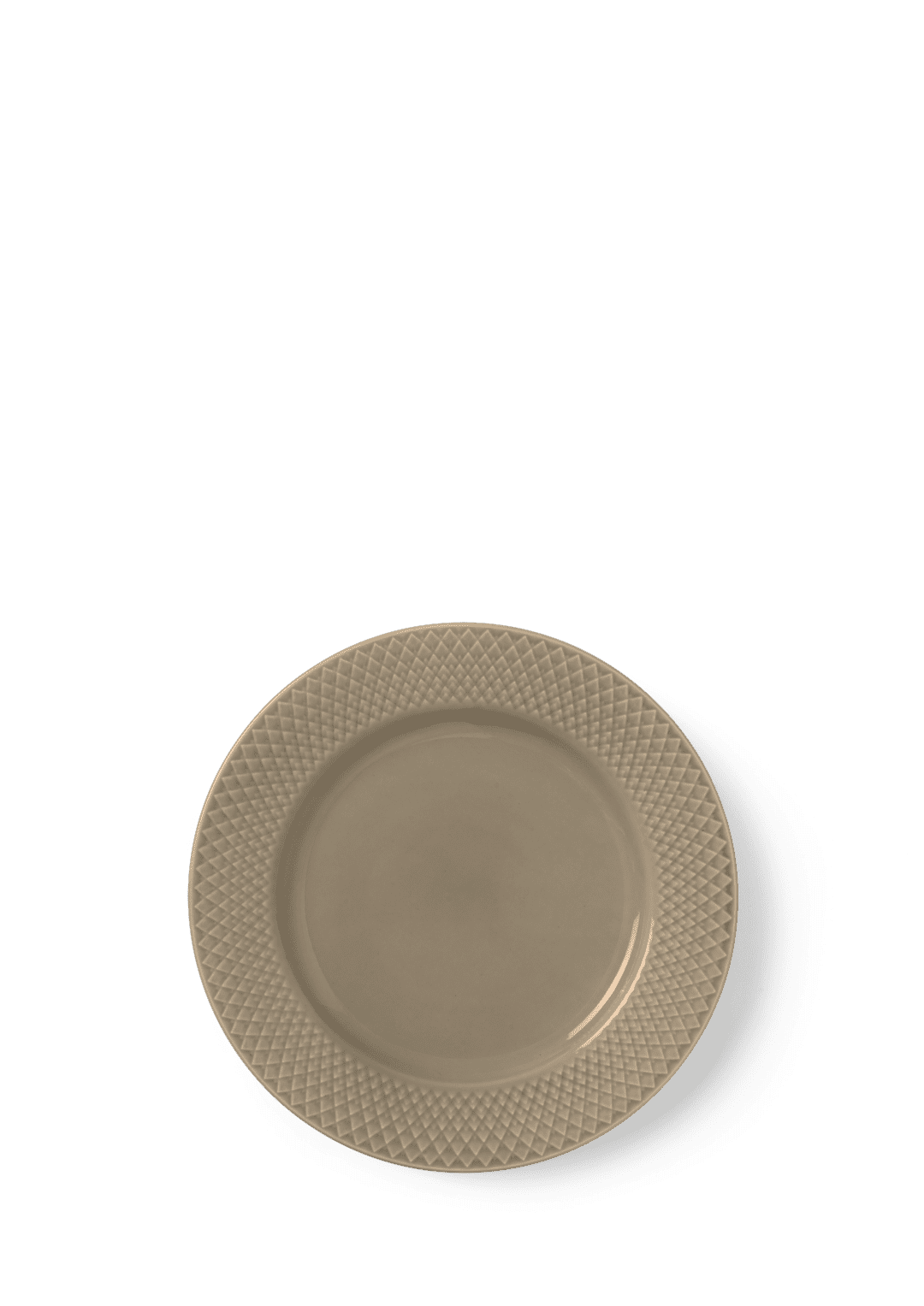 Lyngby Porcelæn - Rhombe Earth Lunsjtallerken - Ø23 cm - Leire - Clay v:1847192