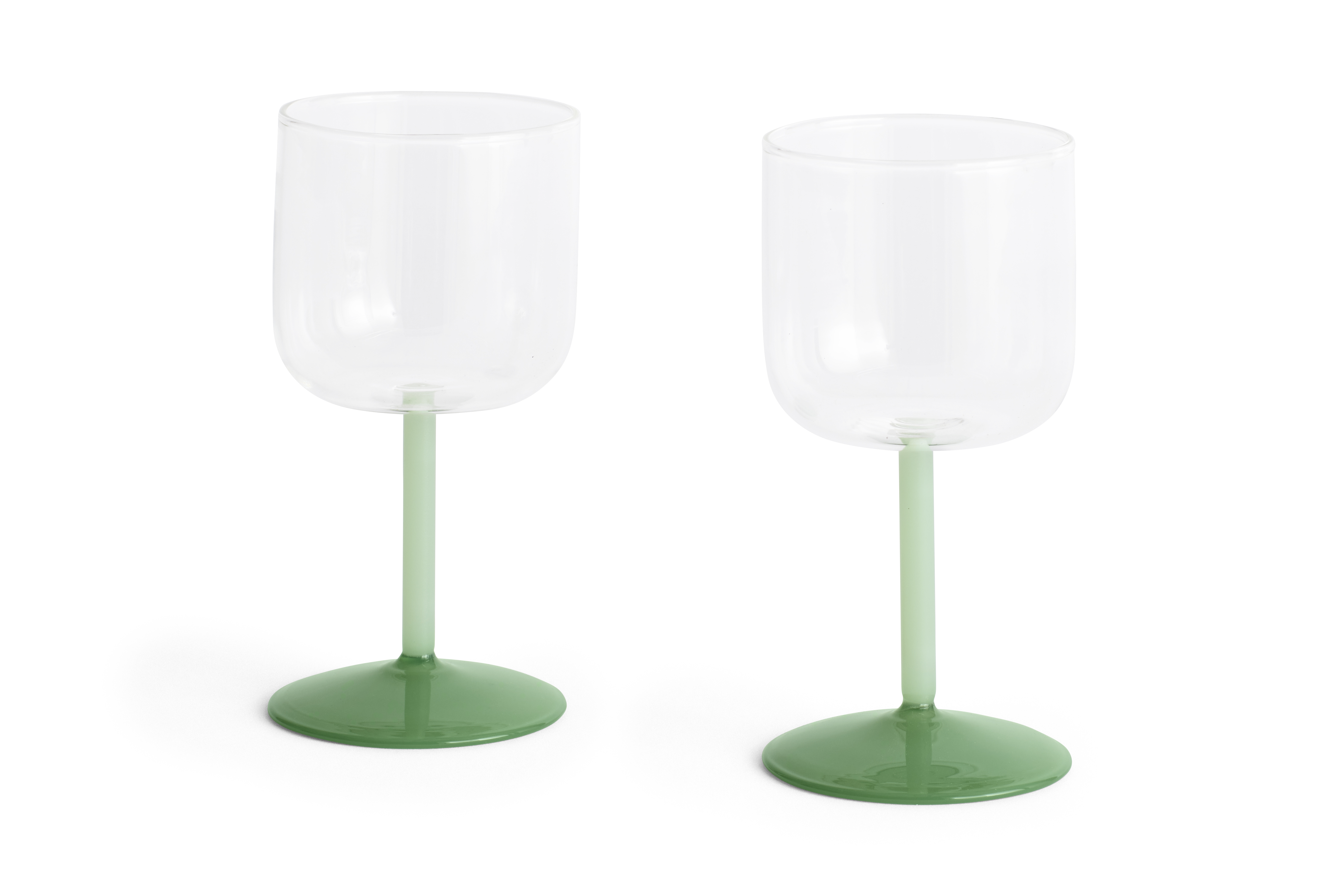 HAY - Tint Vinglass H15 - Sett med 2 (Klar & Grønn) - 2.0 - Clear & Green v:4845789
