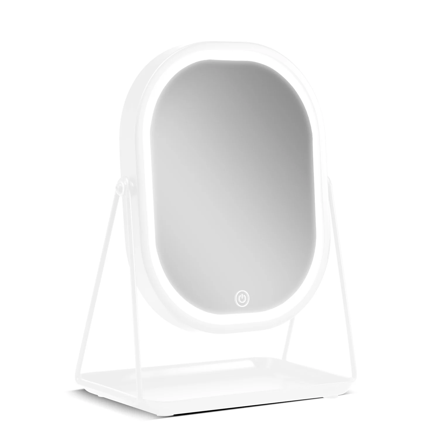 Gillian Jones – Mirror With LED Light and Tray – White – White v:9523460 Gillian Jones – Mirror With LED Light and Tray – White – White v:9523460