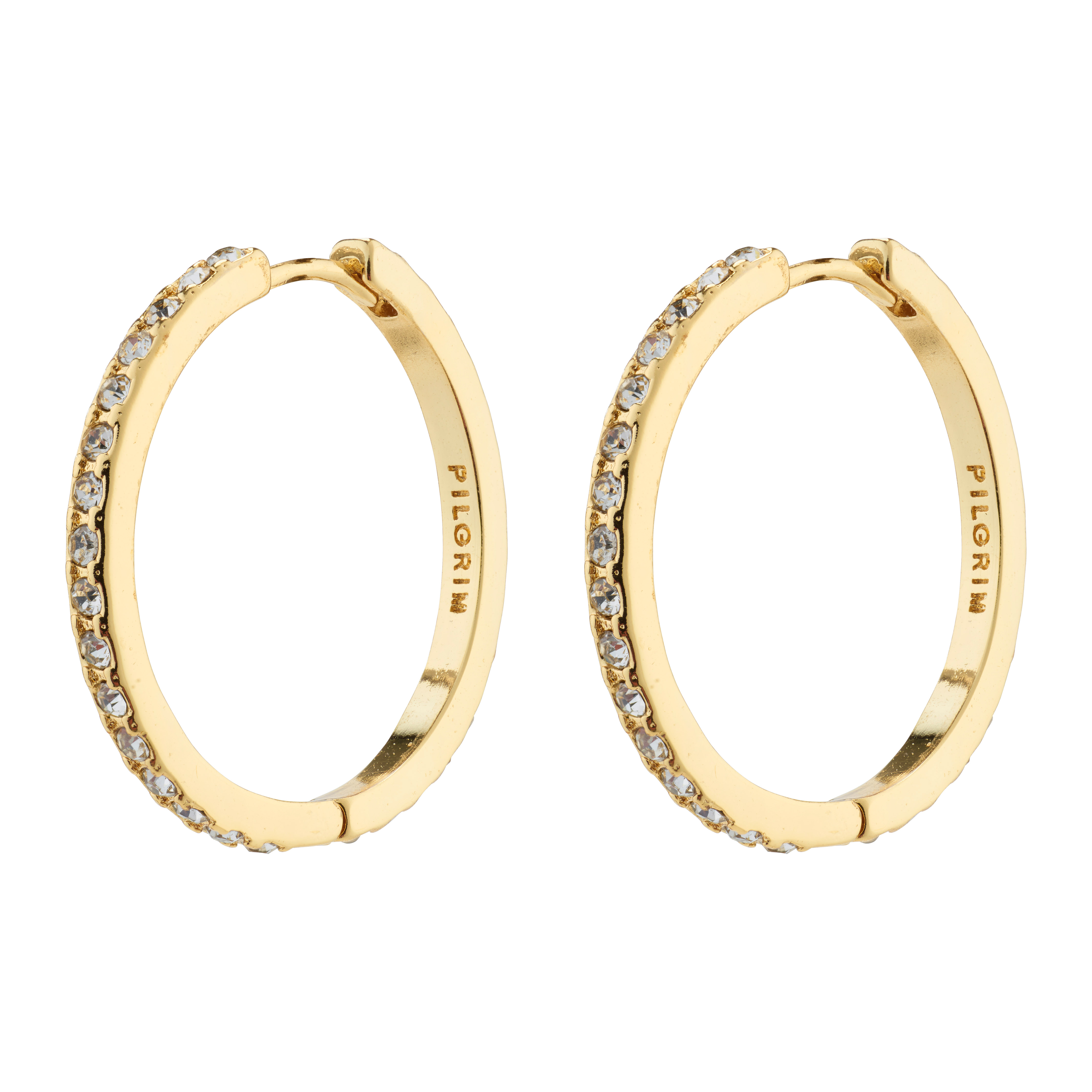 PILGRIM - EBNA Maxi Crystal Hoops - Gold-Plated - 26 mm v:4500373