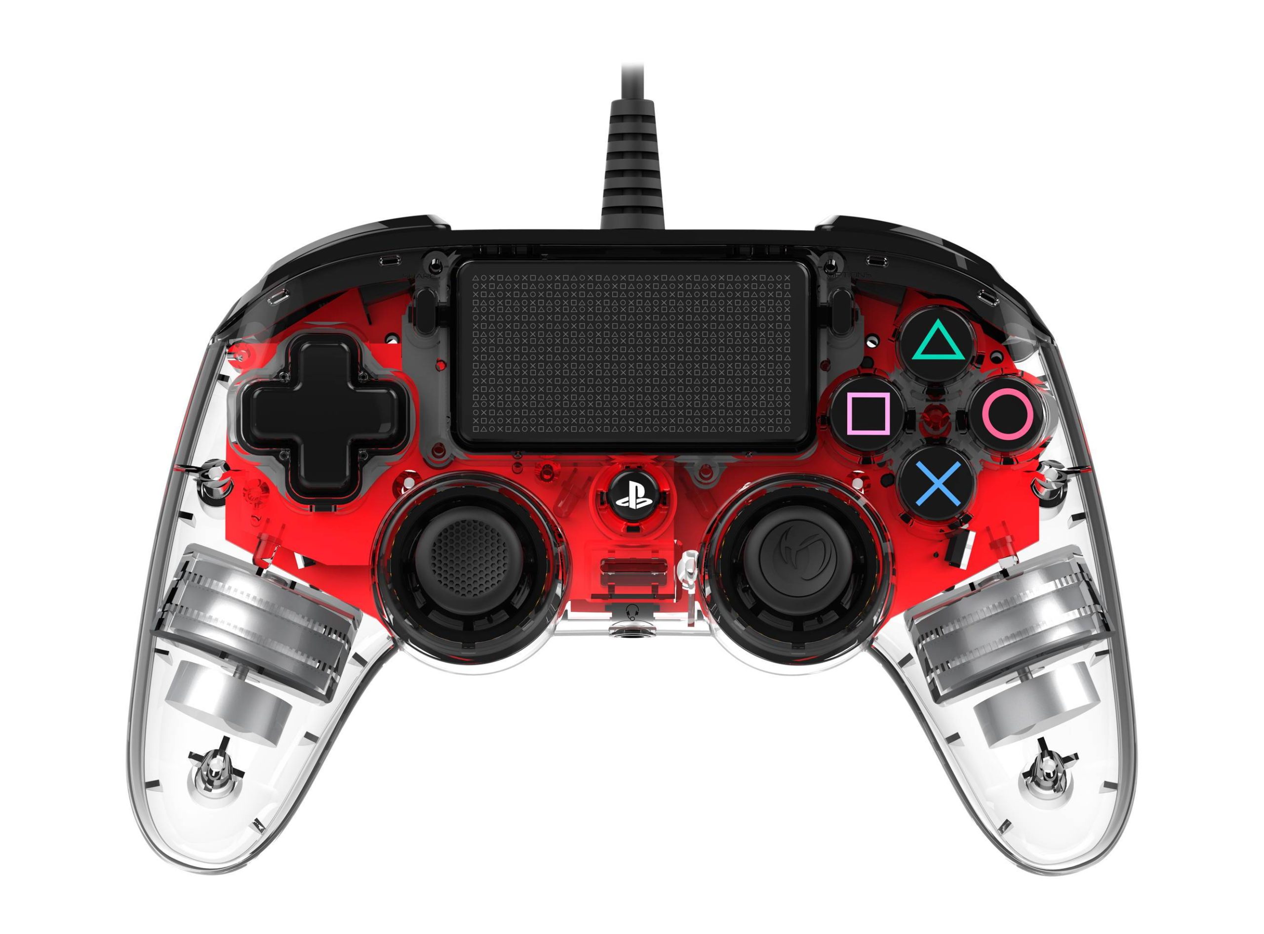 Nacon Compact Controller LED (Red) - PlayStation 4 - Red - Engelsk - Standard v:1141602