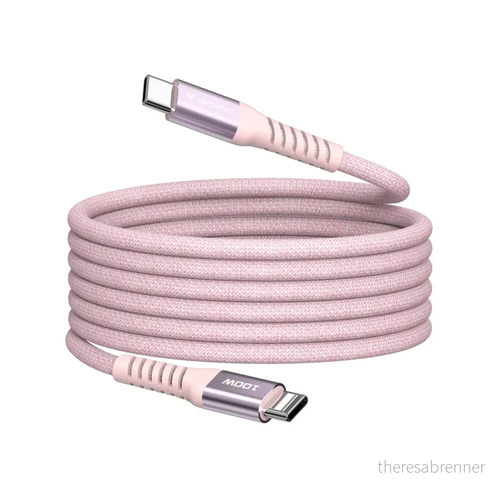 Verbatim - Sync & Charge Magnetic Cable - 100W USB-C to USB-C 120 cm - 120.0 - Pink - Rosa v:5153843
