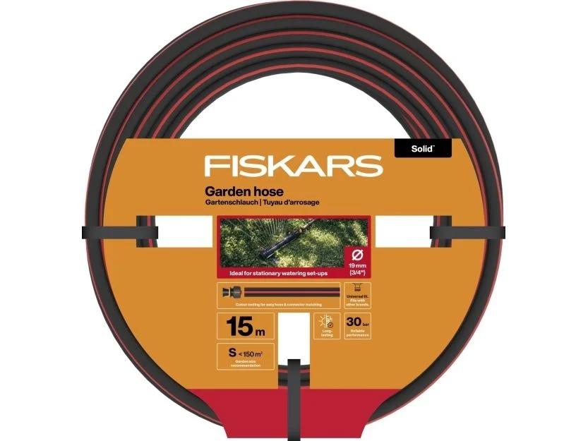Fiskars - Solid Hageslange 19 mm (3/4") 15 m - Gratis frakt v:4433191
