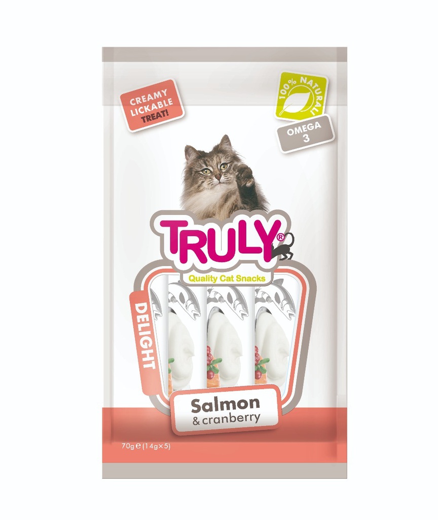 Truly - Cat Creamy Lickable Salmon & Cranberry 70g - (WP11379) v:9790268