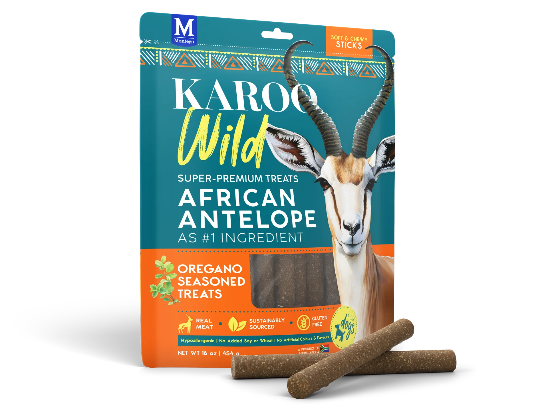 Karoo - wild sticks - African antelope with Oregano 454gr v:5630940