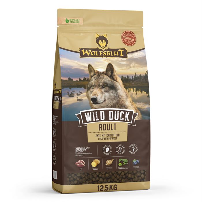 Wolfsblut - Dogfood - Wild duck 12,5 kg. - (wb023) - Gratis frakt v:6572124