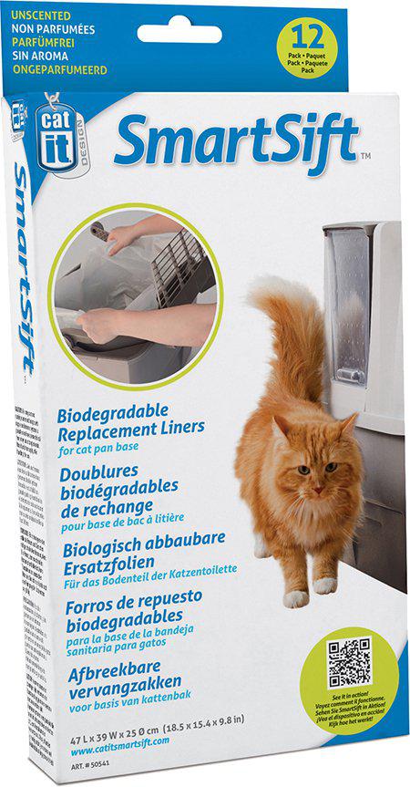 Catit - Biodegradable Replacement Liners (Top) Smart Sift 12St - (775.1074) v:1466240