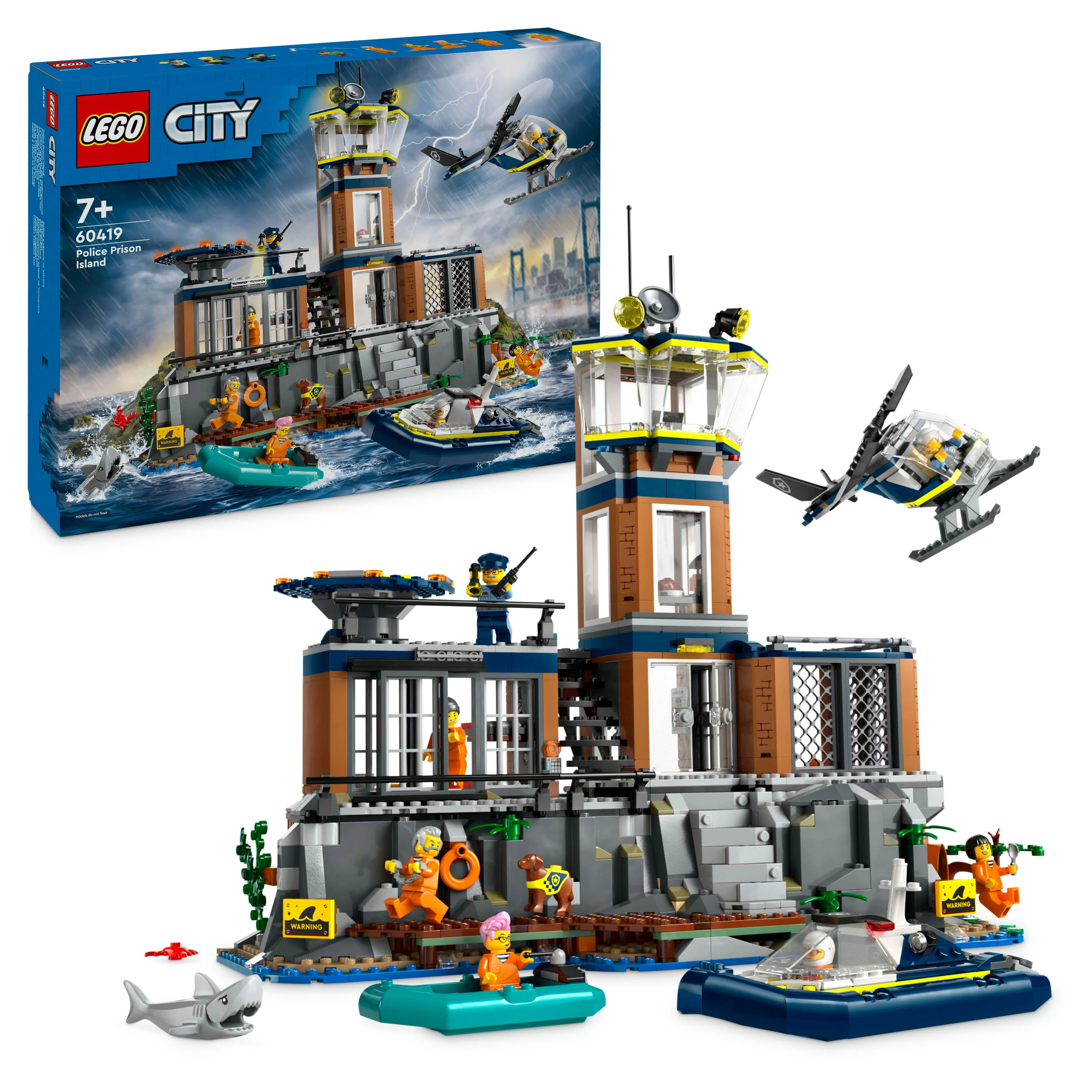 LEGO - City - Politiets fengselsøy (60419) - Gratis frakt v:2707470