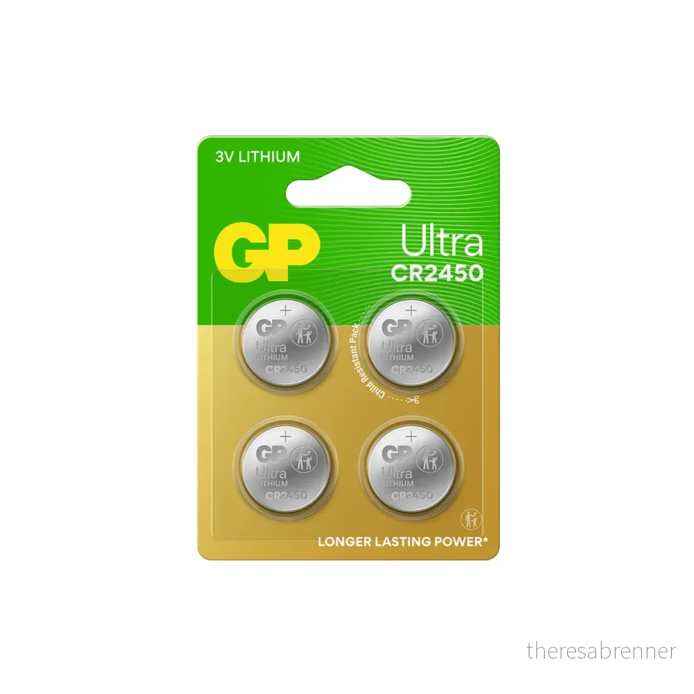 GP - Ultra Lithium Cell Battery CR2450, 3V (4-pack) v:3377245