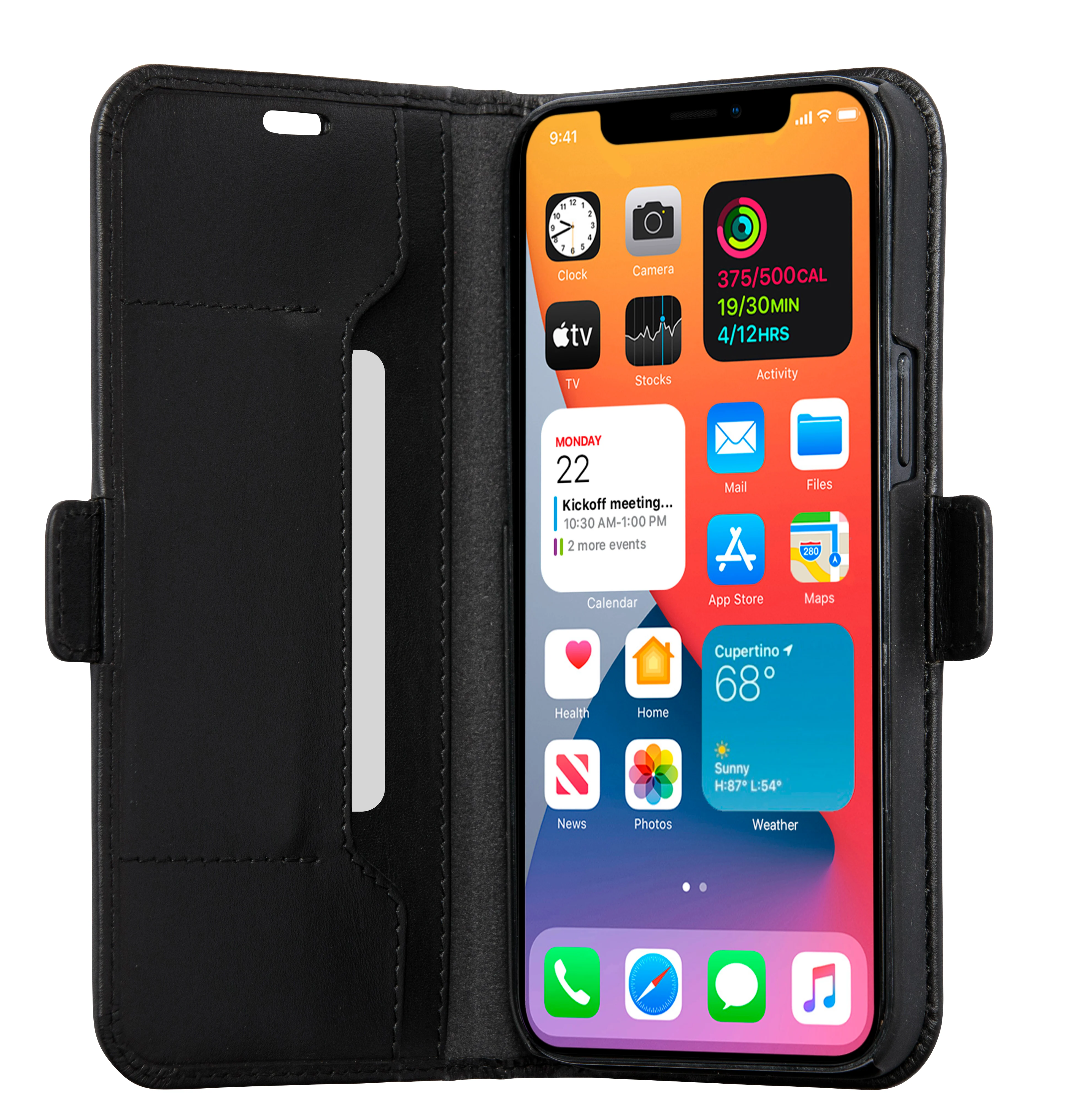 dbramante1928 - Copenhagen Slim Flip Case - Black - iPhone 12 Pro Max v:2041225