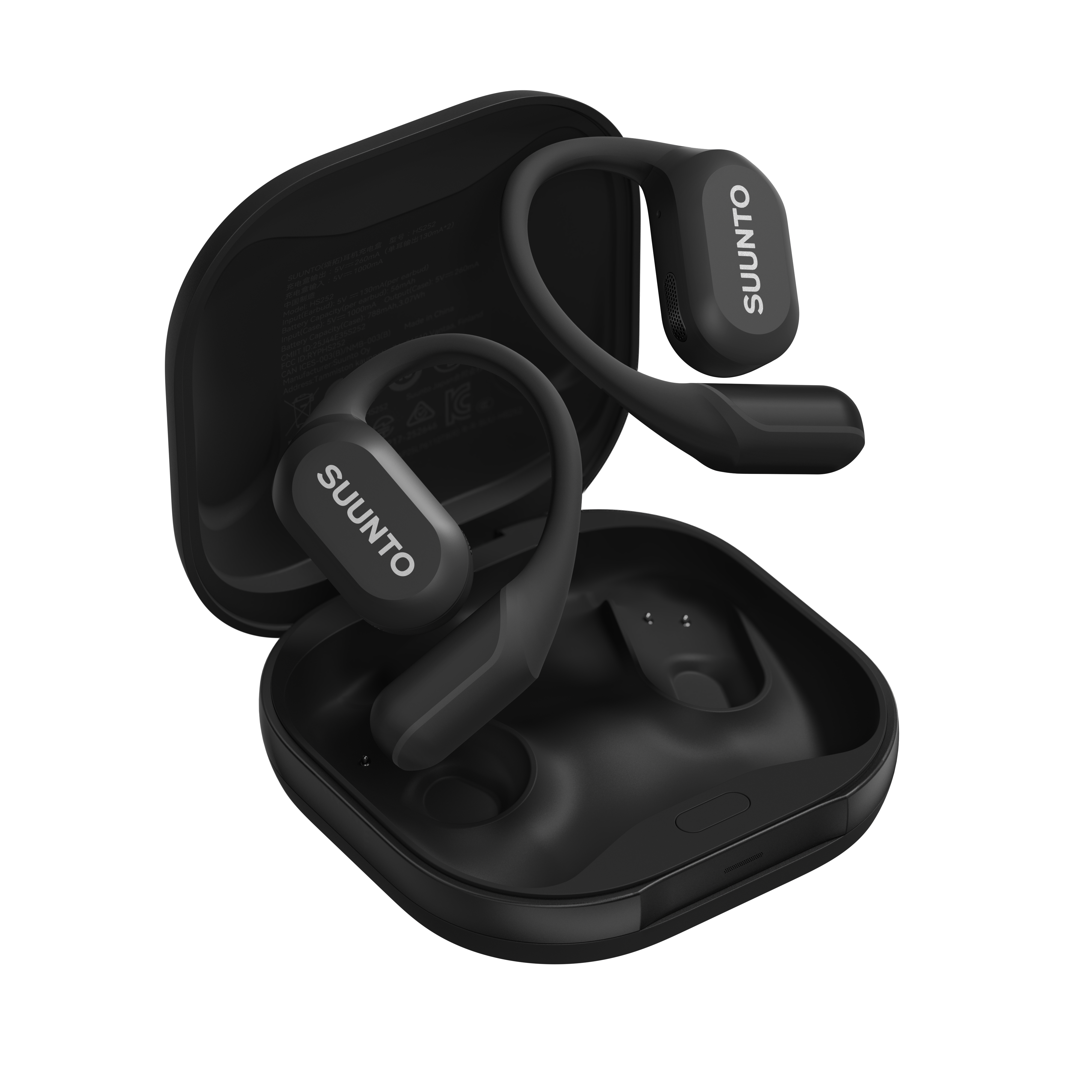 Suunto - Spark åpne sportshodetelefoner med Bluetooth og opptil 36 timers batteritid - Black - Gratis frakt v:7799547