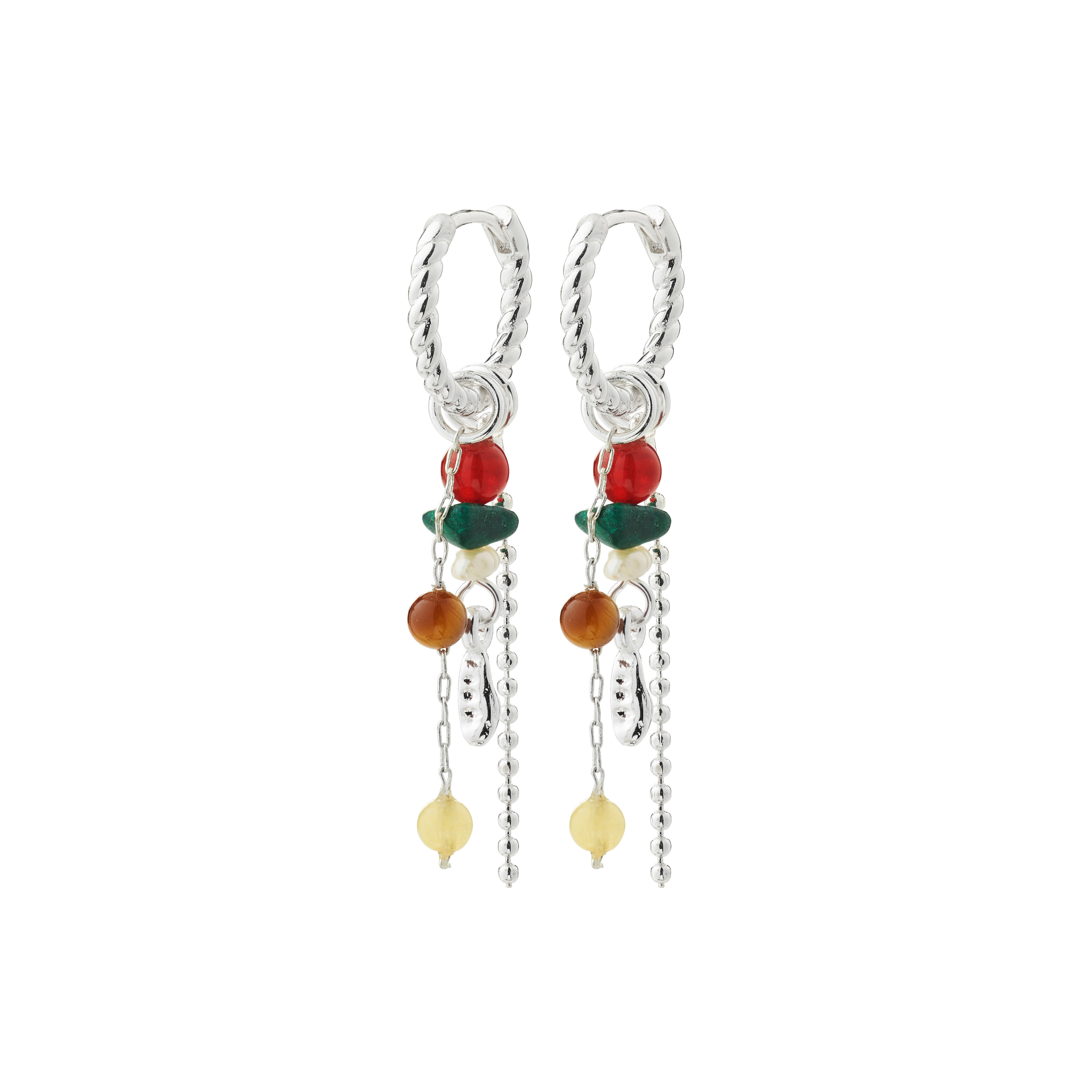 PILGRIM - THALEN Earrings - Silver-Plated/Multi - 40 mm v:6883348