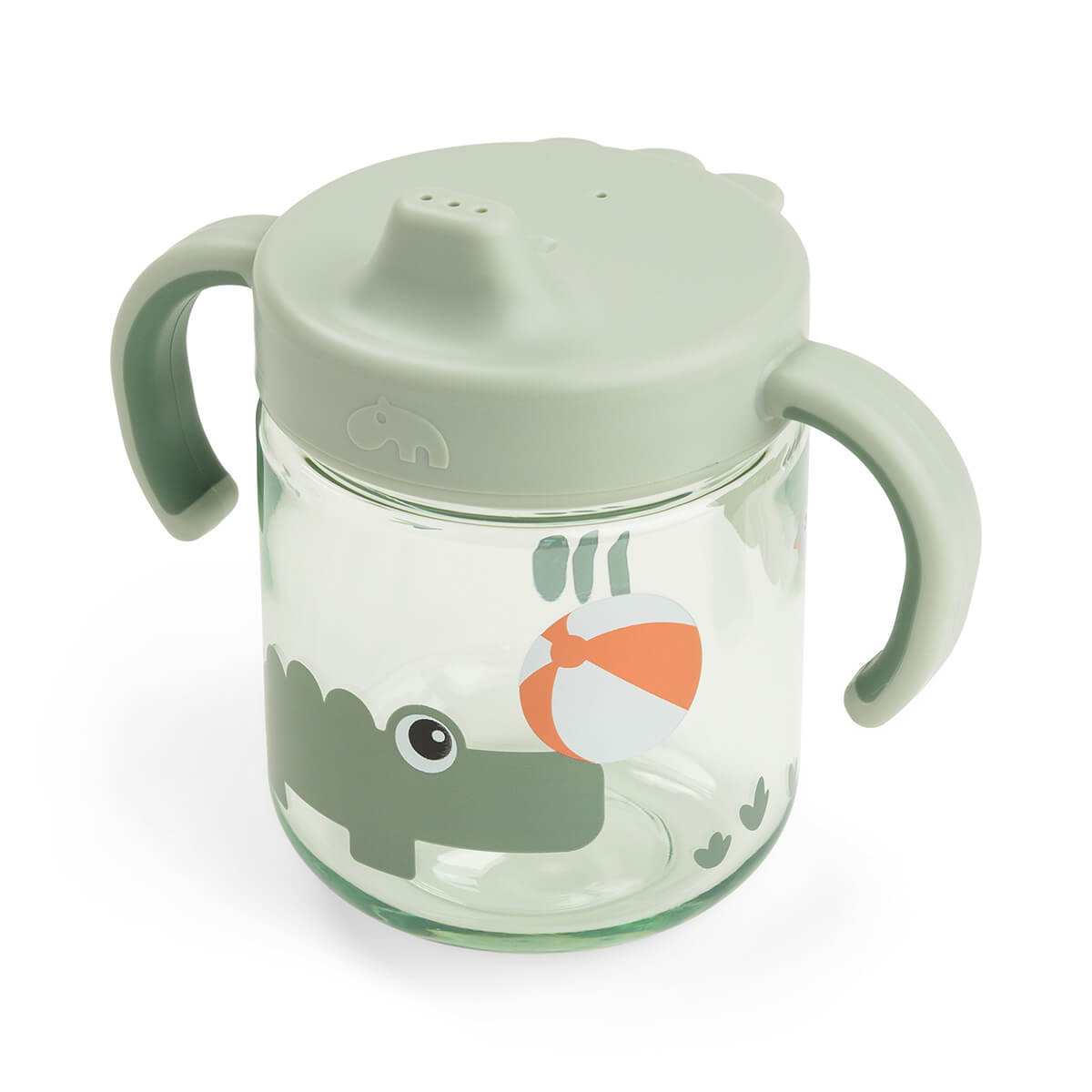 Done by Deer – Learning Spout Cup with 2 Handles – Playground Green – Ø 7,5 x H 11 cm v:1278557