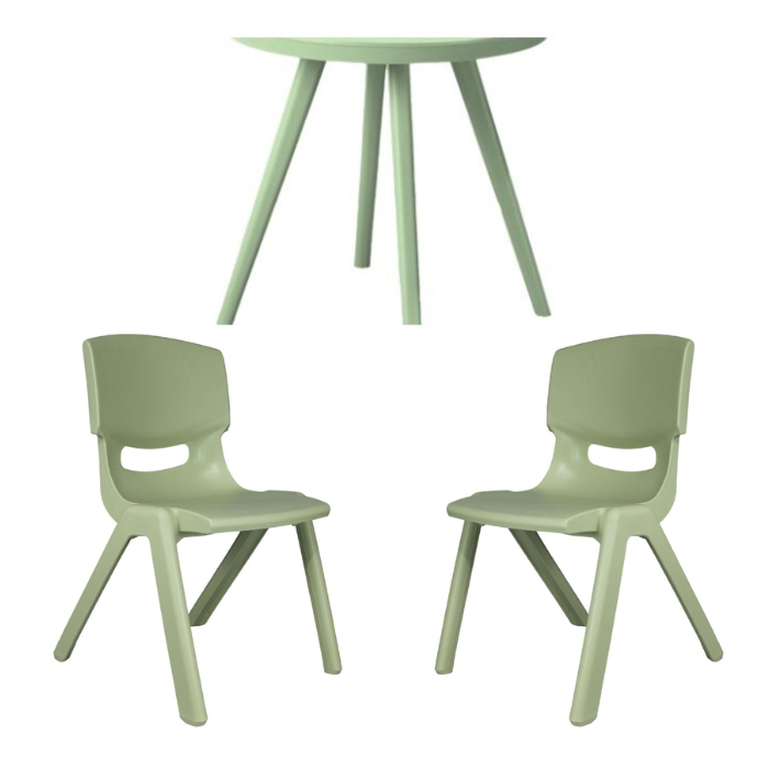 Oscar – Kids Table + 2 x Chair – Pastel Green Set – Gratis frakt v:8591677 Oscar – Kids Table + 2 x Chair – Pastel Green Set – Gratis frakt v:8591677