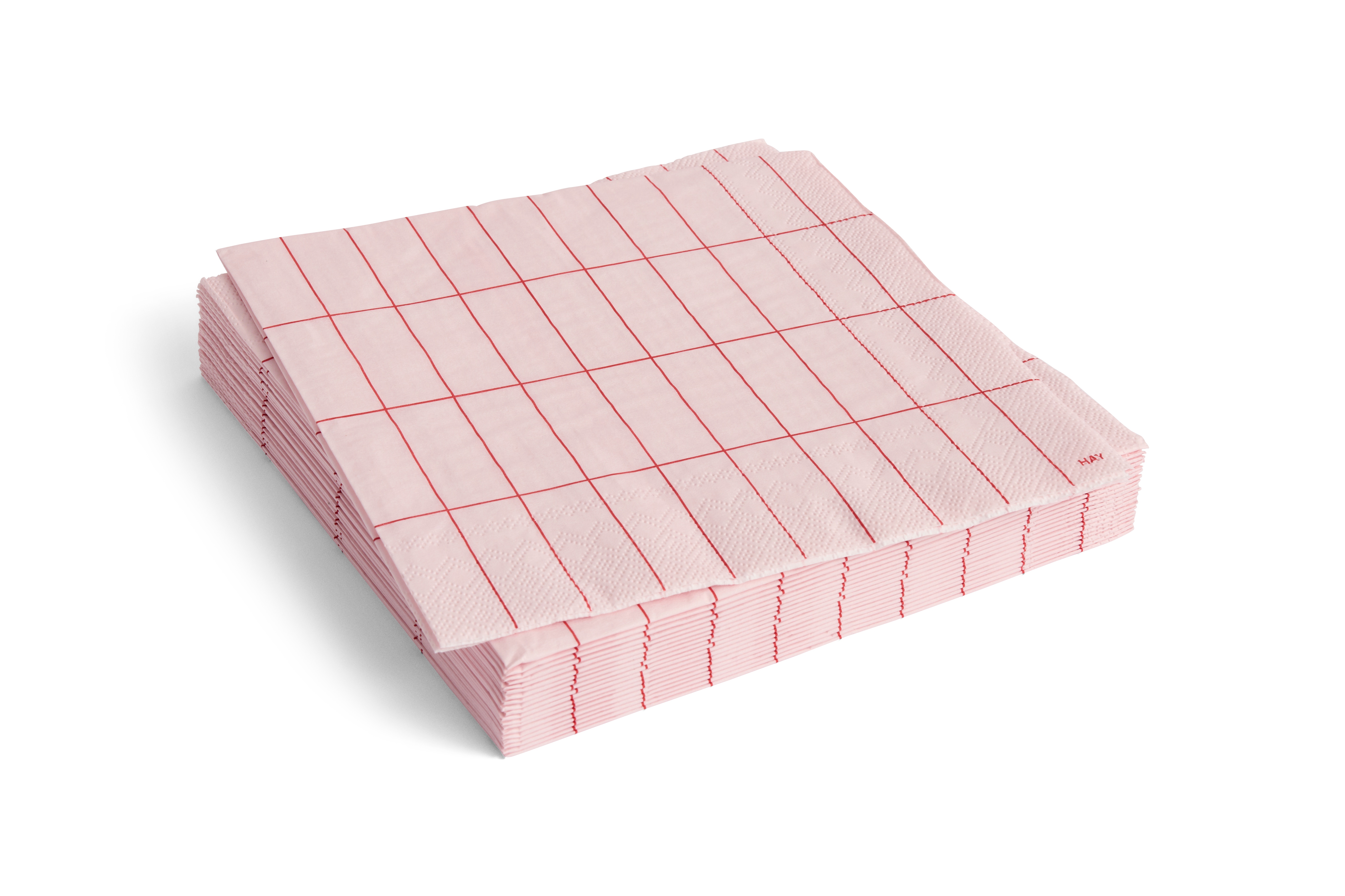 HAY - Pattern Middagsservietter - Sett med 20 - Lyserød & Rødt Rutenett - Pink v:5703223