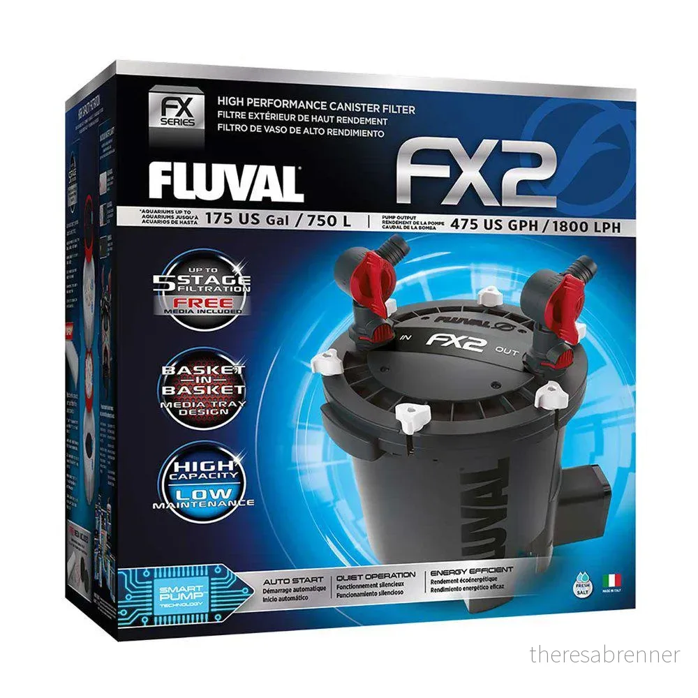 Fluval – Canister Filter Fx2 1800L/H 27W For Aquariums < 750L – (126.4520) – Gratis frakt v:9535322