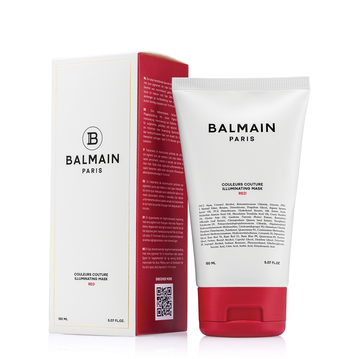 Balmain Hair - Couleurs Couture Illuminating Red Mask - Red - 150 ml v:6417352