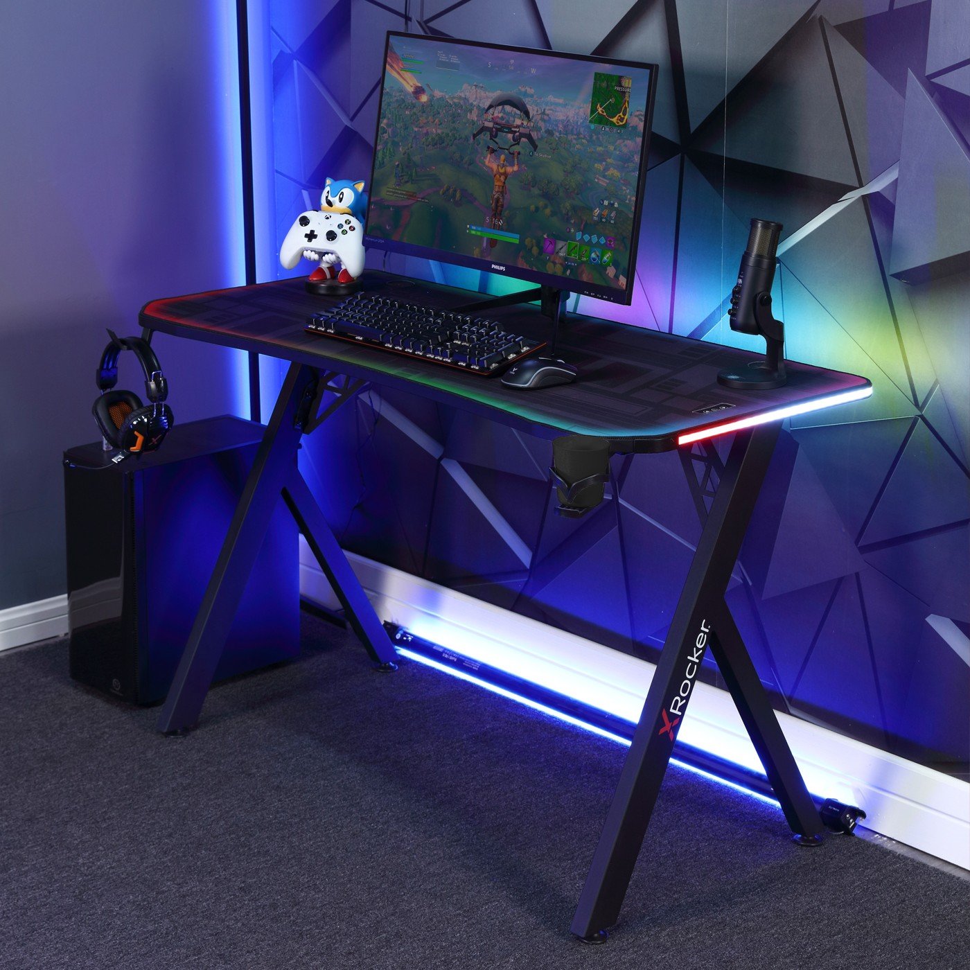 X-Rocker – Lumio Gaming Desk With Rgb Neo Motion + – Gratis frakt v:9405088 X-Rocker – Lumio Gaming Desk With Rgb Neo Motion + – Gratis frakt v:9405088