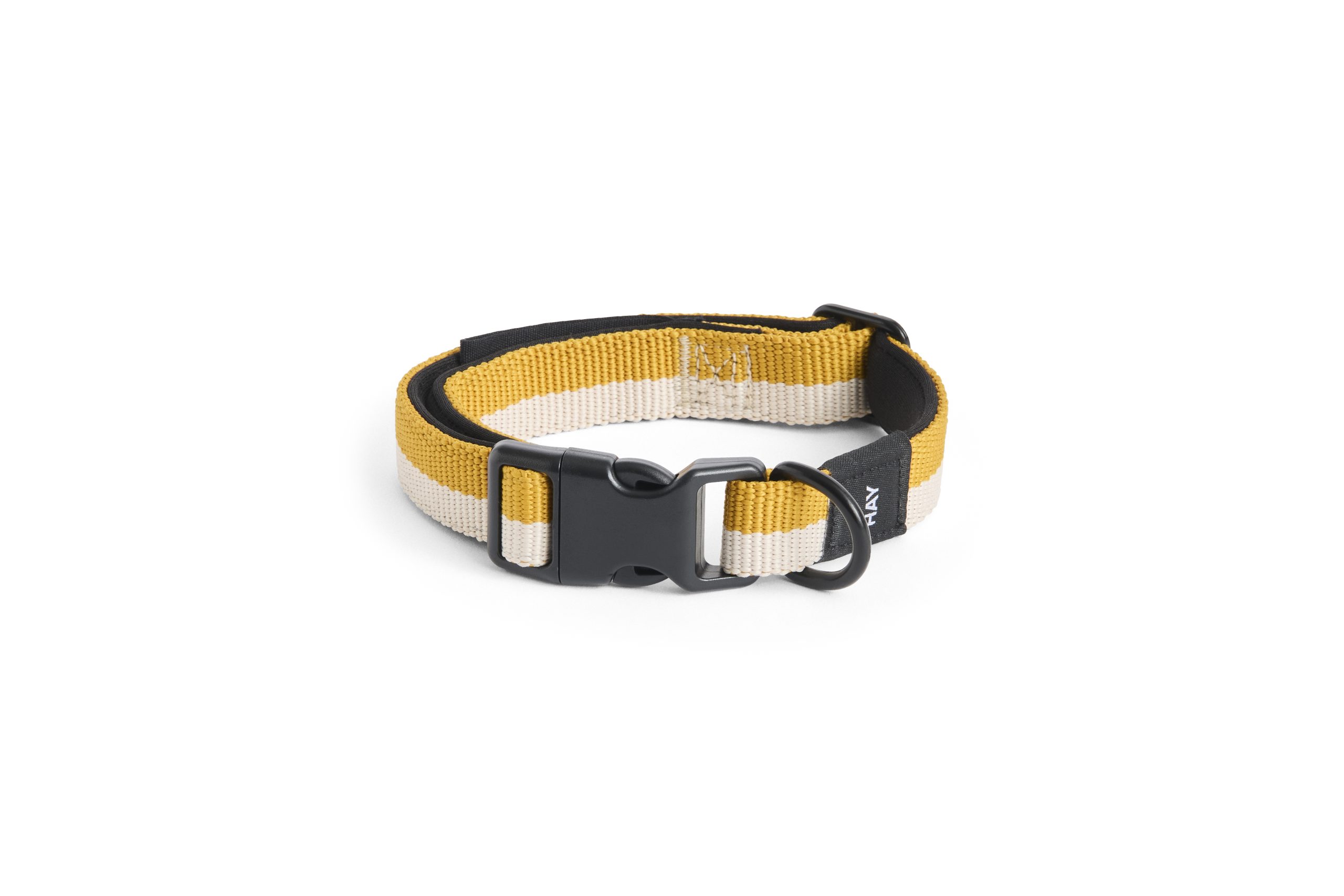 HAY – Hundehalsbånd Flat – S/M – 45 cm – Hvit & Okergul - Flerfarget - White & Ochre v:5883270