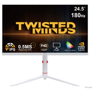 Twisted Minds – Arctic Pro Series 24" FHD – 180HZ 0.5MS Fast IPS HDMI 2.1 Gaming Monitor – White – Gratis frakt v:2558299 Twisted Minds – Arctic Pro Series 24" FHD – 180HZ 0.5MS Fast IPS HDMI 2.1 Gaming Monitor – White – Gratis frakt v:2558299