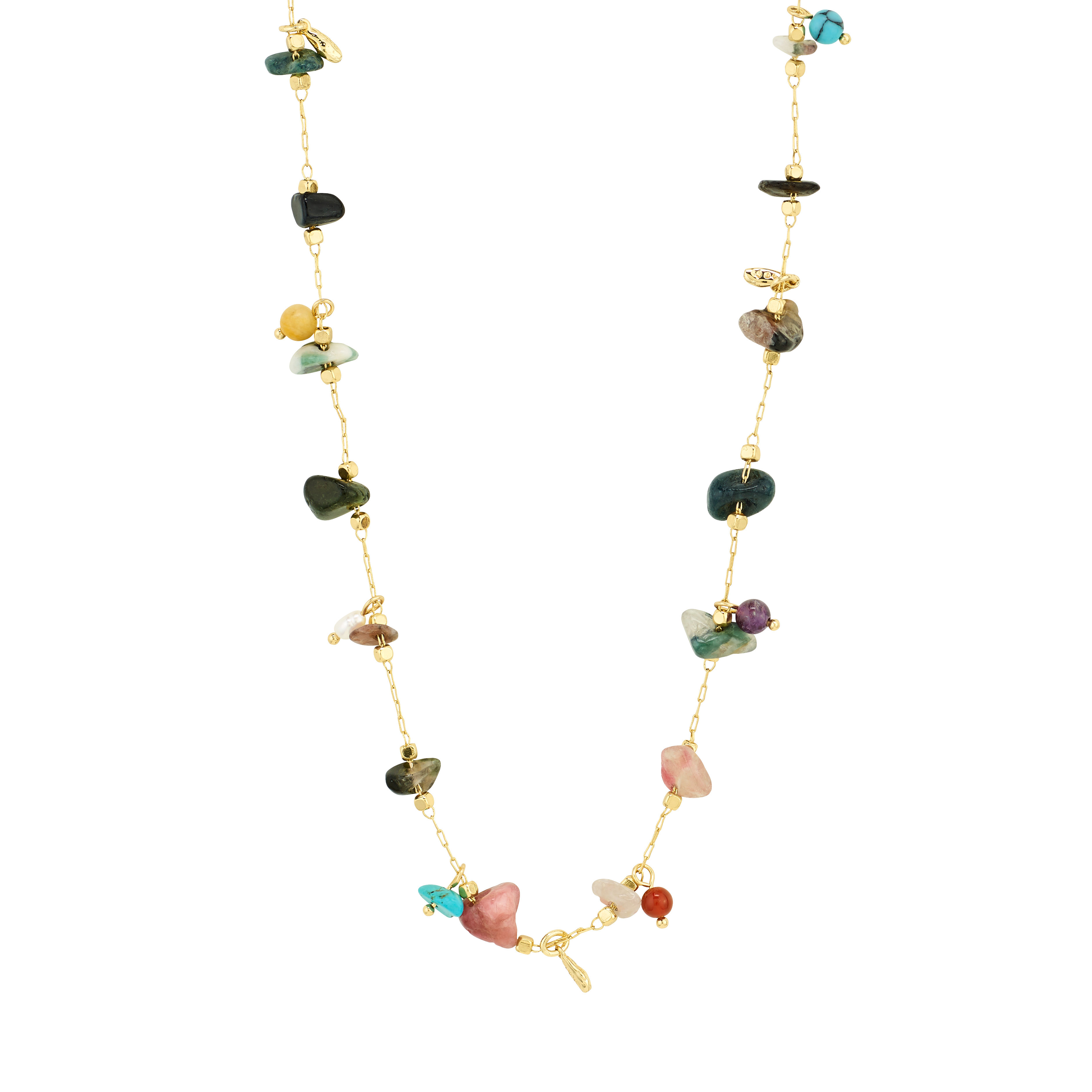 PILGRIM - HERE Necklace - Gold-Plated/Multi - 38 cm + 9 cm Extension v:6909705