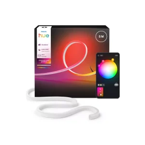 Philips Hue Neon Outdoor LED Strip 5m – 10 meter fleksibelt gradientlys til hagen (2 × 5m) Bundle – Gratis frakt v:8326147 Philips Hue Neon Outdoor LED Strip 5m – 10 meter fleksibelt gradientlys til hagen (2 × 5m) Bundle – Gratis frakt v:8326147