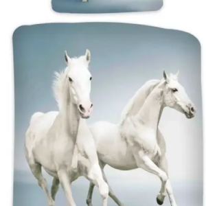 Bed Linen – Adult Size 140 x 200 cm – White Horse (1000517) v:6733993