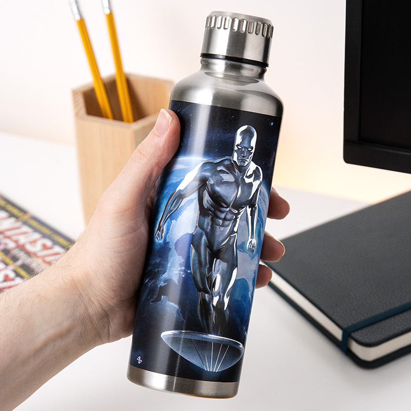 Silver Surfer Metal Water Bottle - Gratis frakt v:9509998