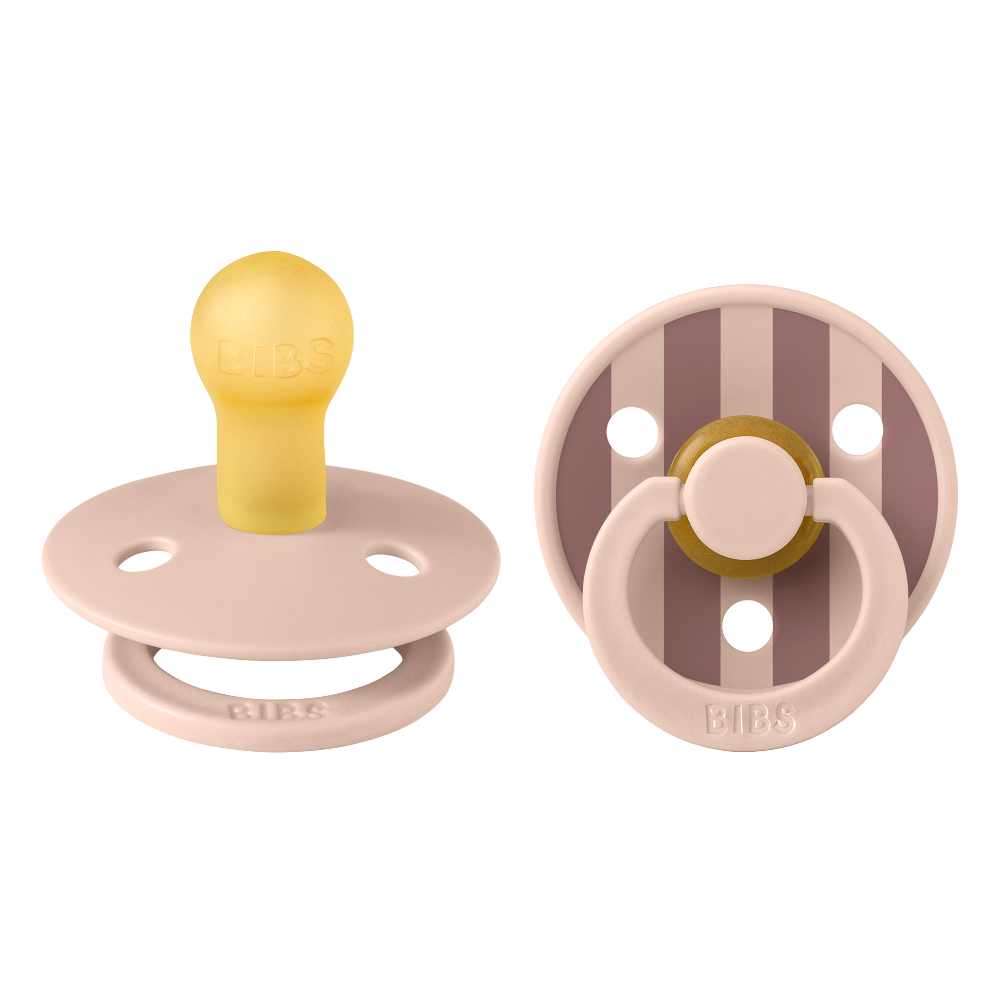 BIBS - Pacifier Studio Colour 2 PACK Block Latex - Blush Mix - Size 1 v:4528906