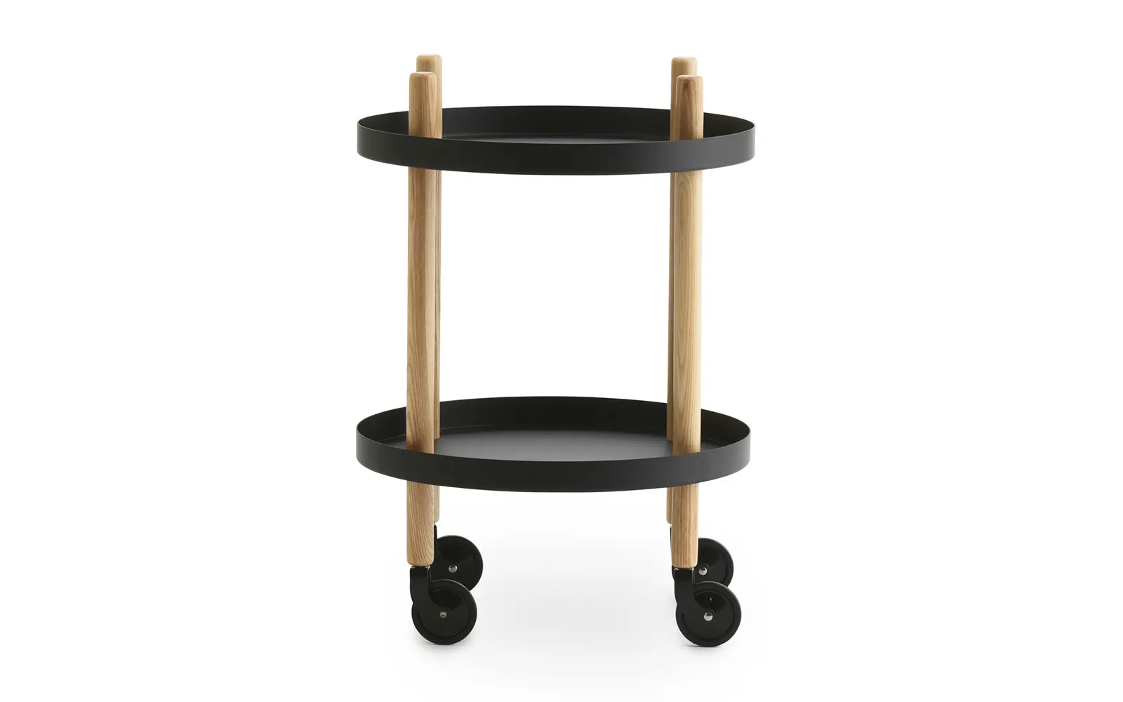 Normann Copenhagen - Block Rund Serveringsvogn - Ø45 x H64 cm - Svart - Black - Gratis frakt v:7243446