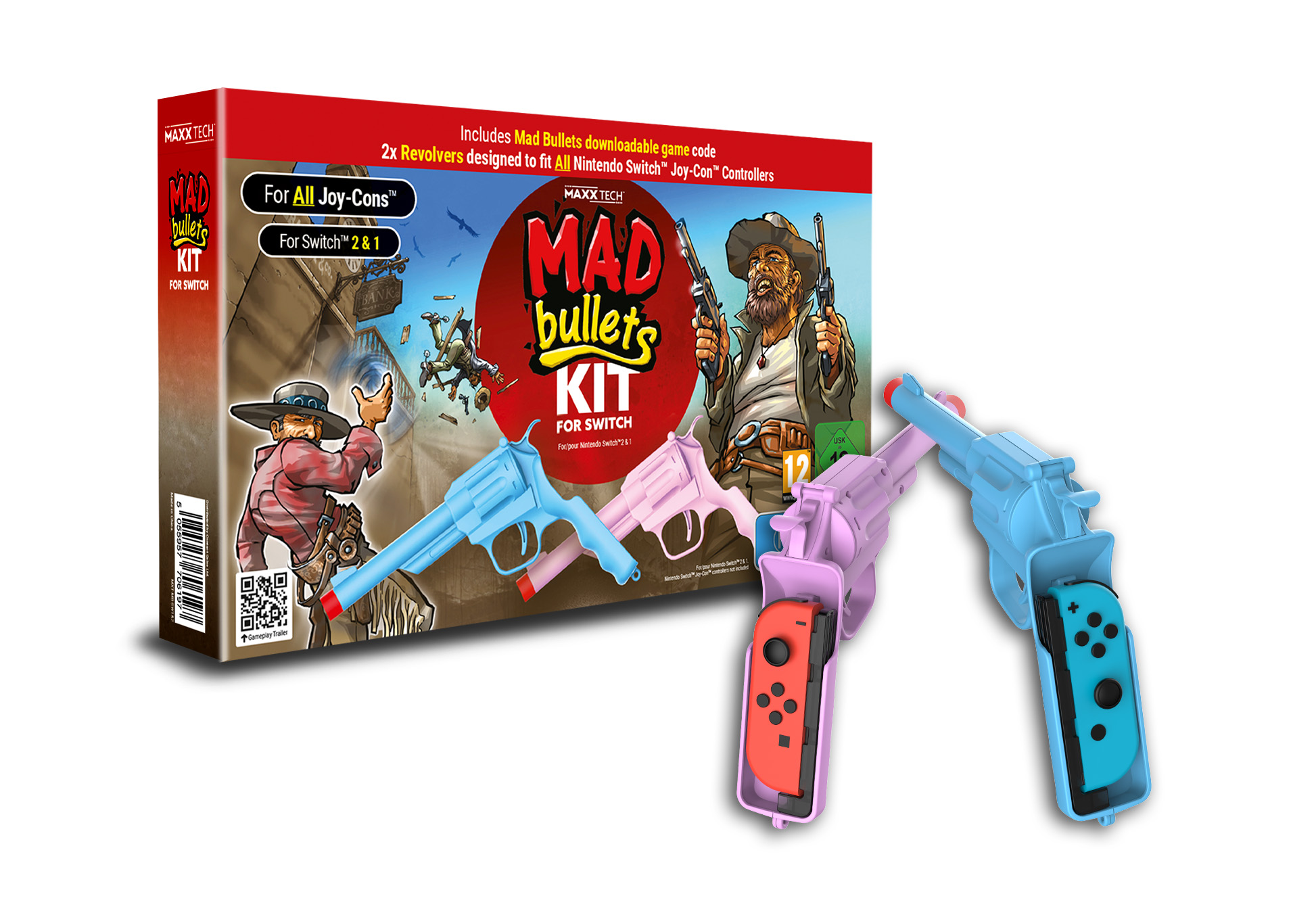 Maxx Tech - Mad Bullets CIB with Switch 2 & 1 compatible accessory v:9993419